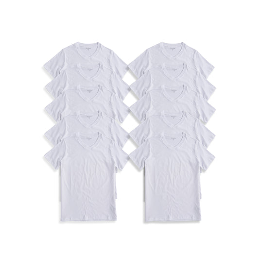 Classic V-Neck Driggs 10-Pack White bdl10_men_v_neck_tee tees