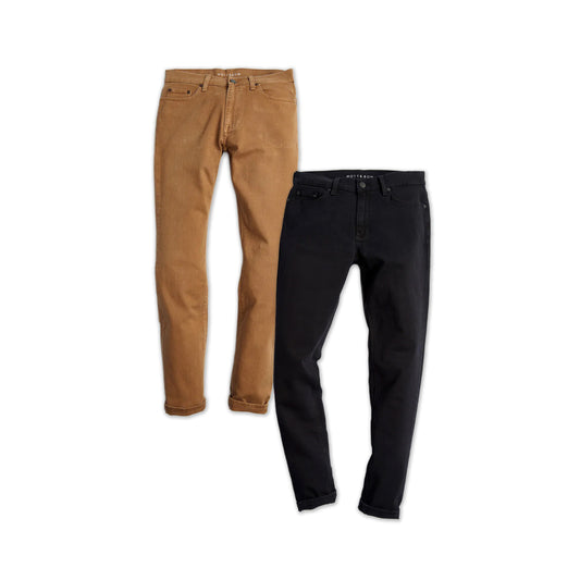 Slim Mercer and Slim Jay 2-Pack Jeans Khaki/Black fabric jeans