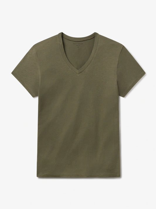 Relaxed V-Neck Marcy Tee Military Green V-Neck tees