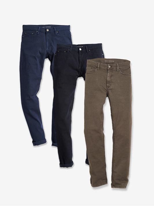 Slim Mercer Jeans 3-Pack Blue/Navy/Saddle Slim jeans
