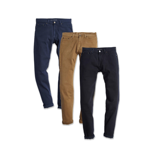 Slim Mercer Jeans 3-Pack Khaki/Blue/Navy Slim jeans