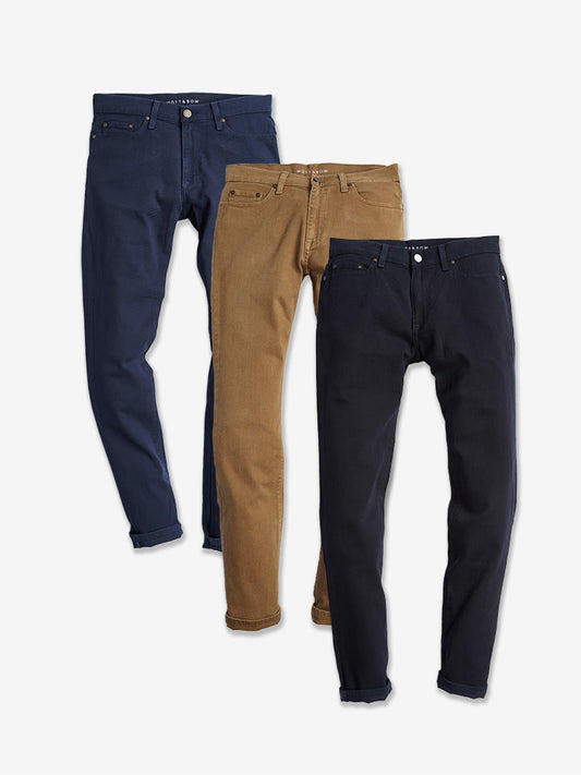Slim Mercer Jeans 3-Pack Khaki/Blue/Navy Slim jeans