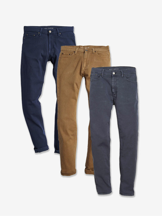 Slim Mercer Jeans 3-Pack Khaki/Blue/Slate Slim jeans