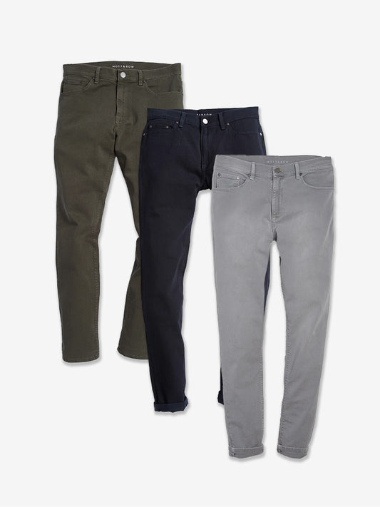 Straight Mercer Jeans 3-Pack Light Gray/Navy/Military Green Straight jeans