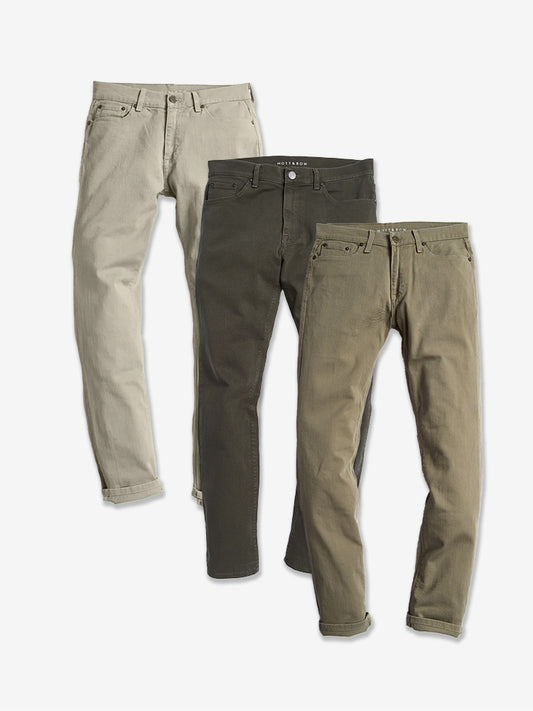 Slim Mercer Jeans 3-Pack Light Khaki/Military Green/Olive Slim jeans