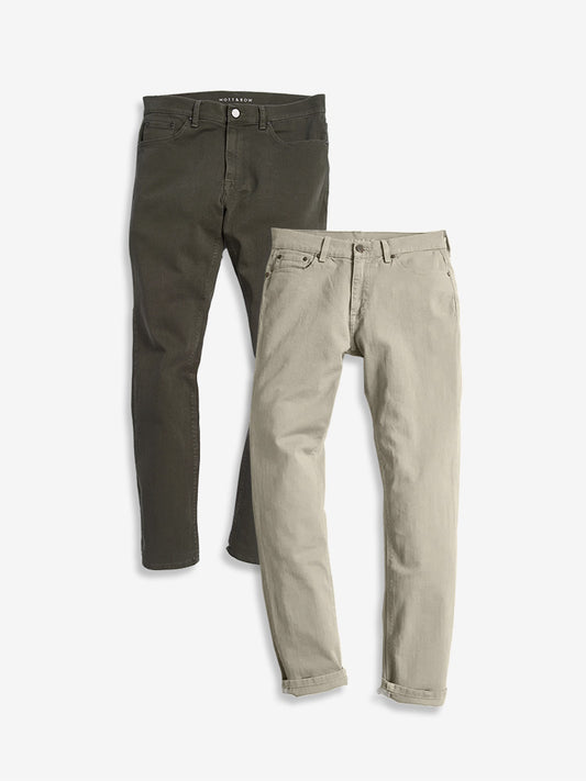 Straight Mercer Jeans 2-Pack Light Khaki/Military Green Straight jeans