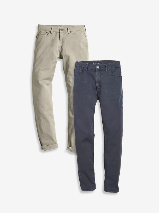 Slim Mercer Jeans 2-Pack Light Khaki/Slate Slim jeans