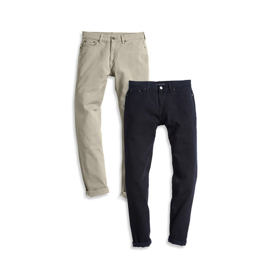 Slim Mercer Jeans 2-Pack Navy/Light Khaki Slim jeans
