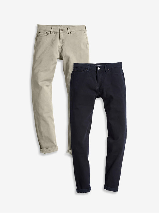 Slim Mercer Jeans 2-Pack Navy/Light Khaki Slim jeans