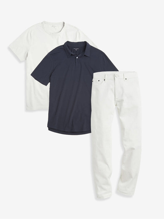 Set 06: 1 Polo + 1 Driggs Tee + 1 pair of Jeans  polo hommes