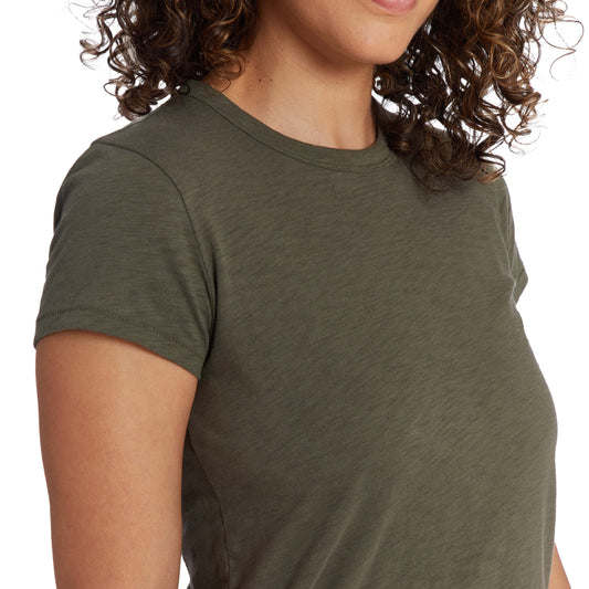 Classic Crew Slub Tee Verde militar Crew tees