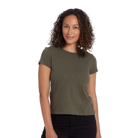 Classic Crew Slub Tee Verde militar Crew tees