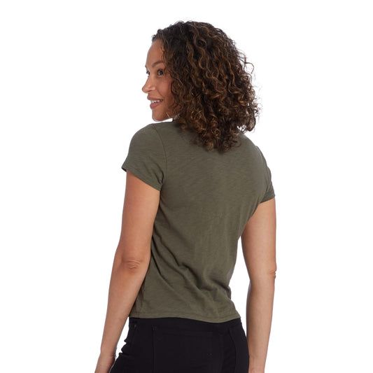Classic Crew Slub Tee Verde militar Crew tees