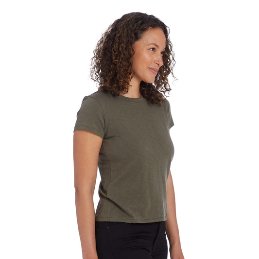 Classic Crew Slub Tee Verde militar Crew tees