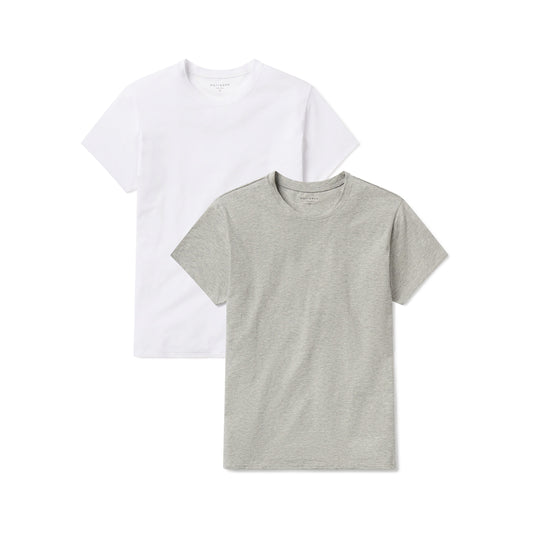 Everyday Luxe Crew Tee 2-Pack Heather Gray/White bdl2_relaxed_marcy_crew tees