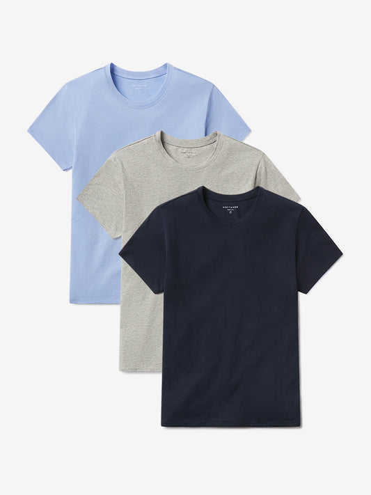 Relaxed Crew Marcy Tee 3-Pack Navy/Heather Gray/Hydrangea bdl3_relaxed_marcy_crew tees