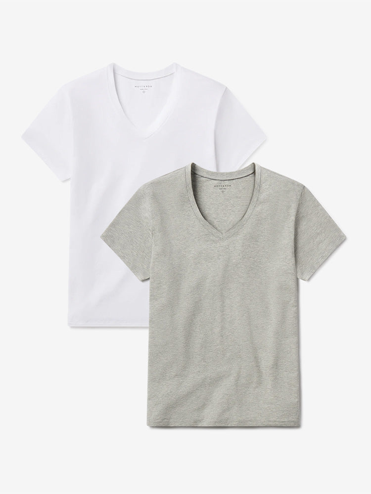 womens relaxed vneck 2 pack