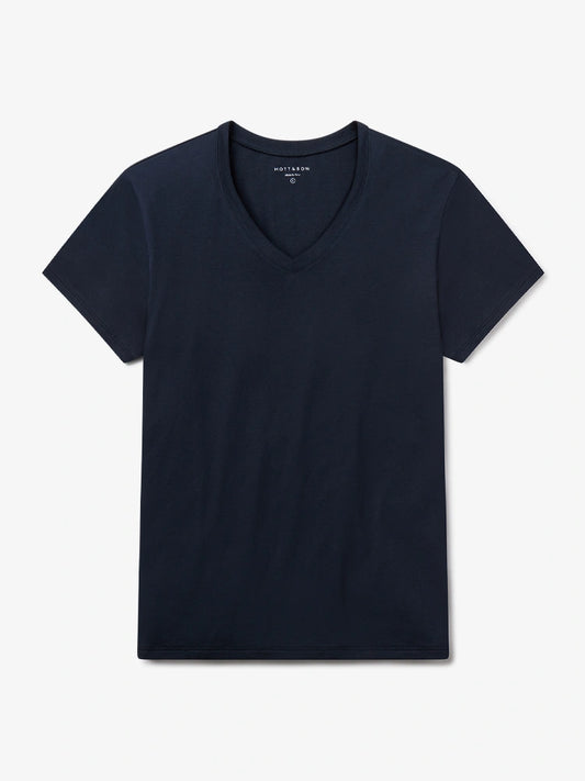 Relaxed V-Neck Marcy Tee Navy V-Neck tees
