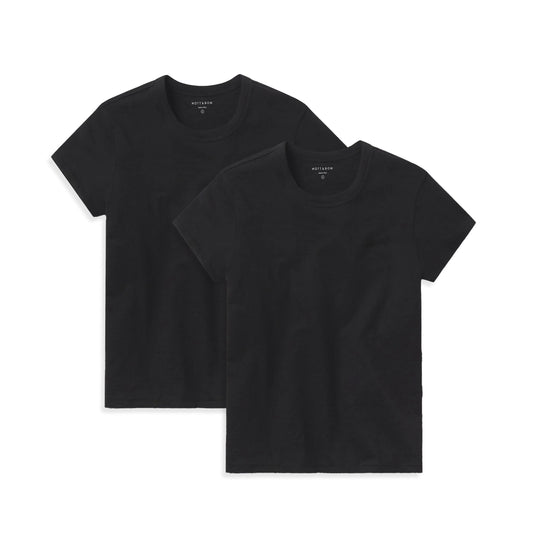 Classic Crew Slub 2-Pack Black bdl2_women_crew_slub_tee tees