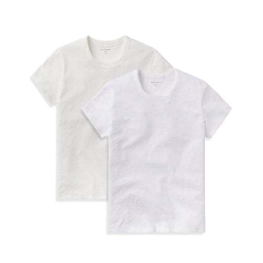 Classic Crew Slub 2-Pack Bone/White bdl2_women_crew_slub_tee tees