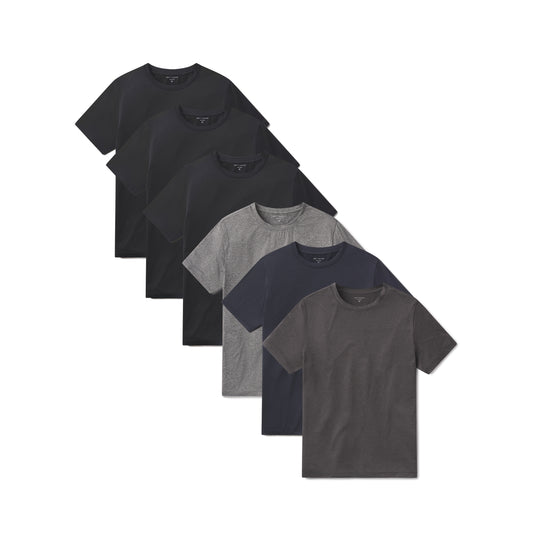 Tech Tee 6-Pack Black Heather/Black Heather/Black Heather/Navy Heather/Charcoal Heather/Heather Gray bdl6_men_tech_tee tees