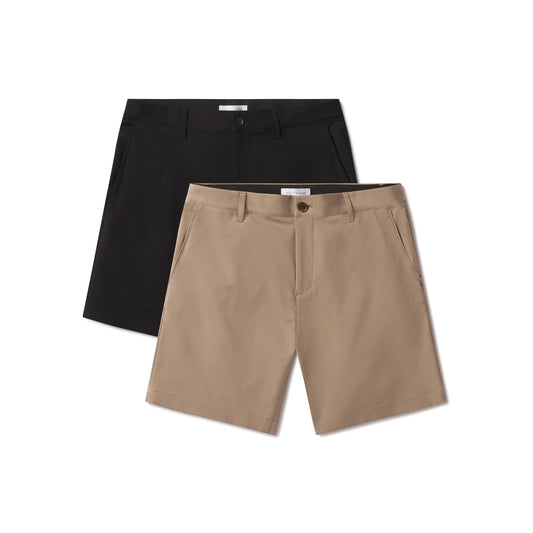 Tech Short 2-Pack Khaki/Black Short shorts