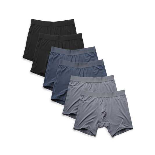 Boxer Brief 6-Pack Black/Steel Gray/Gray Boxer Brief underwear