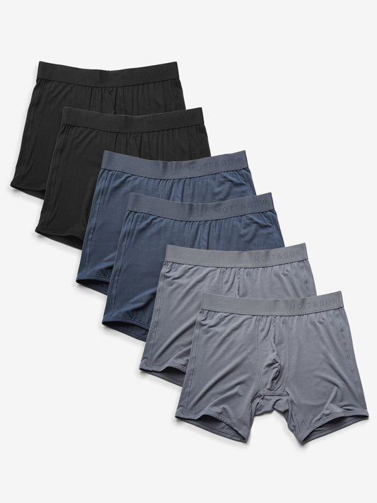Boxer Brief 6-Pack Black/Steel Gray/Gray Boxer Brief underwear