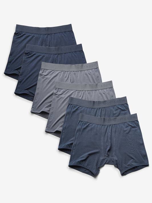 Boxer Brief 6-Pack Navy/Steel Gray/Gray Boxer Brief underwear