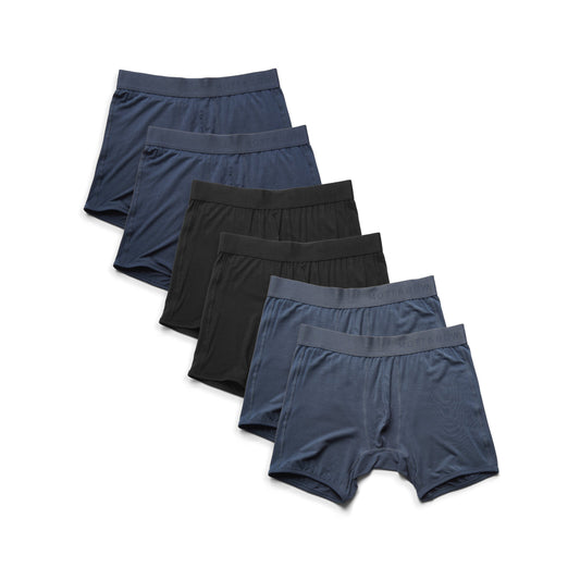 Boxer Brief 6-Pack Steel Gray/Navy/Black Boxer Brief underwear