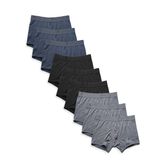 Trunks 9-Pack Black/Steel Gray/Gray Trunk underwear
