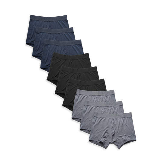 Trunks 9-Pack Gray/Navy/Black Trunk underwear