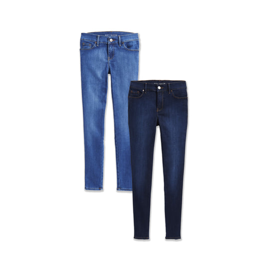 Jane Mid Rise Skinny 2-Pack Medium Blue/Medium Dark Blue Mid-Rise Skinny jeans