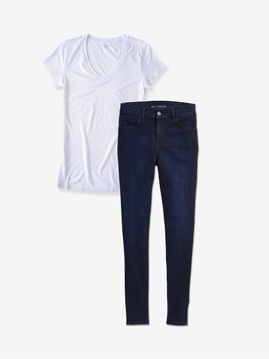 Bundle 05: 1 pair of Jeans + 1 Marcy Tee  Slim Straight jeans