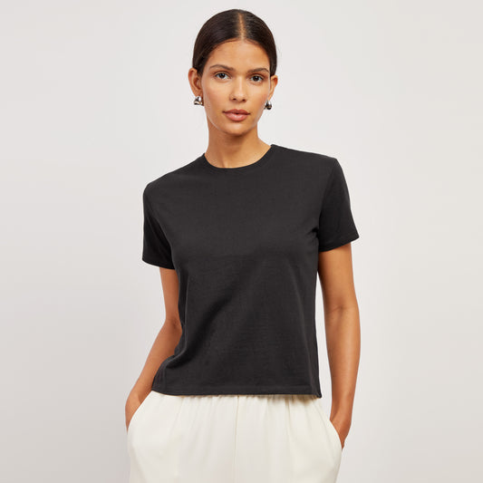 Everyday Cotton Crew Tee Black Crew tees