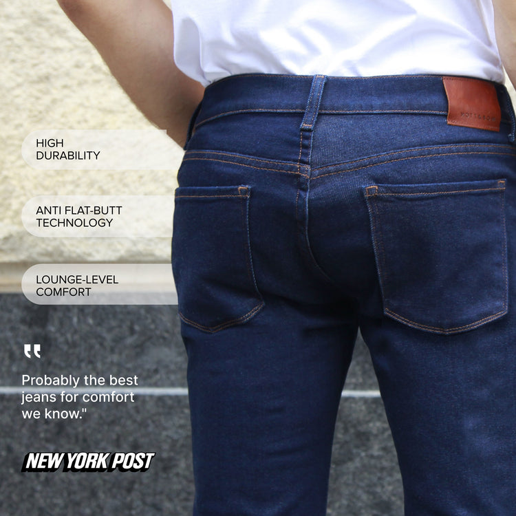 Men wearing Azul oscuro/medio Slim Benson Jeans