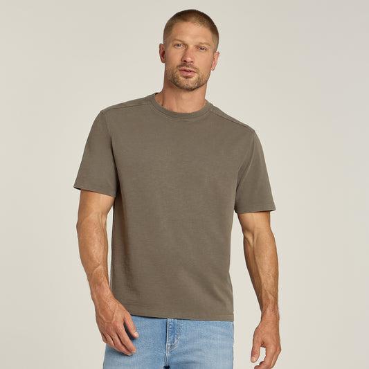 Cotton Jersey Oversized Tee Vintage Dark Moss Oversized tees