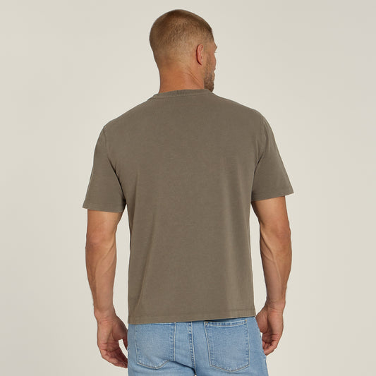 Cotton Jersey Oversized Tee Vintage Dark Moss Oversized tees
