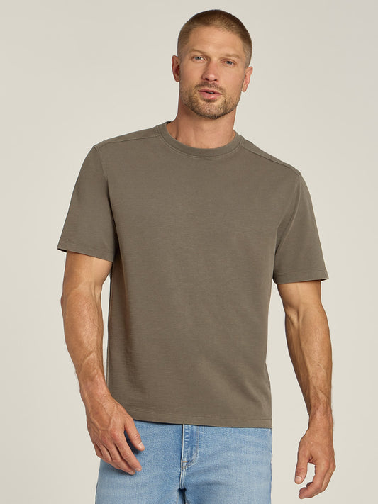 Cotton Jersey Oversized Tee Vintage Dark Moss Oversized tees