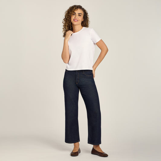 High Rise Cropped Straight Leg Gilmore  High-Rise Cropped jeans