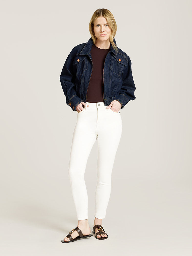 Women wearing White High Rise Skinny Lloyd