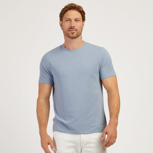 Luxe Stretch Tee California Blue Crew tees