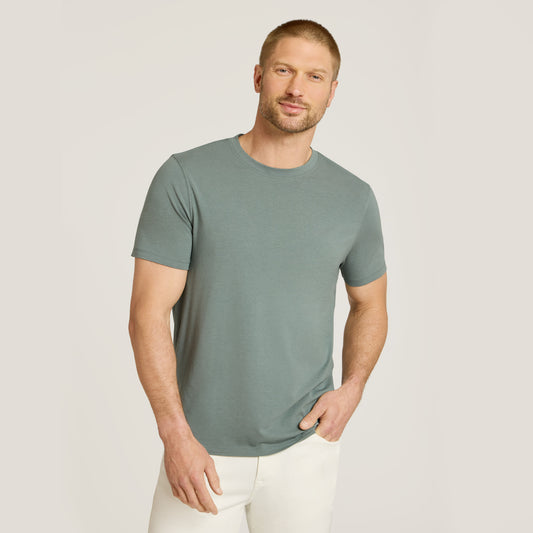 Luxe Stretch Tee Sea Grass luxe tees