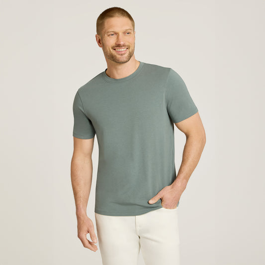 Luxe Stretch Tee Sea Grass luxe tees