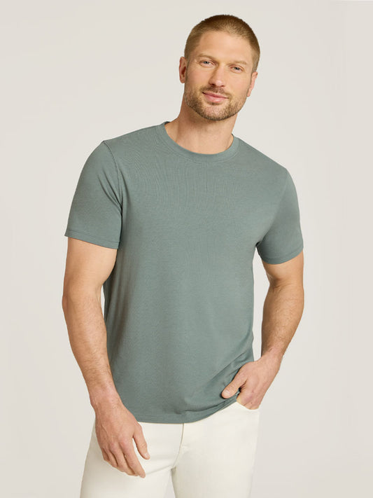 Luxe Stretch Tee Sea Grass luxe tees