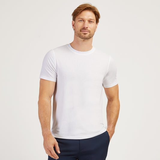 Luxe Stretch Tee White luxe tees