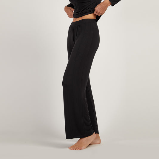 Lounge Wide Leg Pants Black Pants lounge