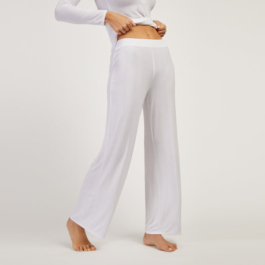 Lounge Wide Leg Pants White Pants lounge