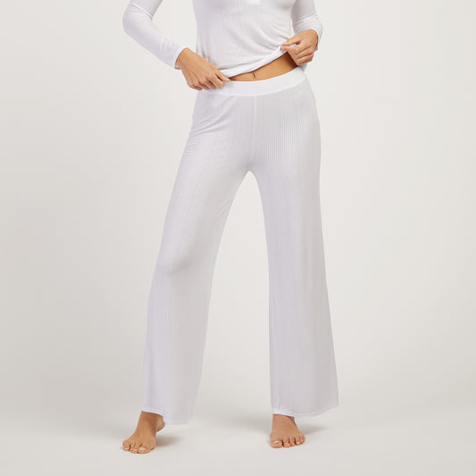 Lounge Wide Leg Pants White Pants lounge