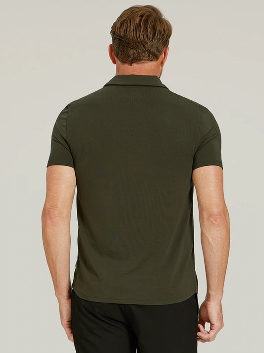 Luxe Performance Polo Forest Green luxe-polo tees